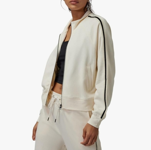 EUC Spiritual Gangster Ruby Bomber Jacket winter white, small, $148 - Picture 2 of 10